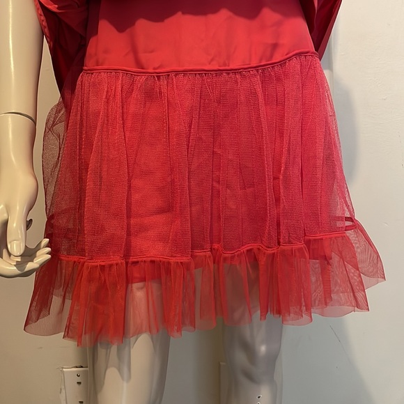 Sateen Pleated Strapless Tulle Taffeta Cocktail Dress - Picture 13 of 13